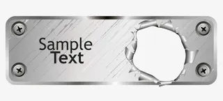 破洞金属标签矢量免抠