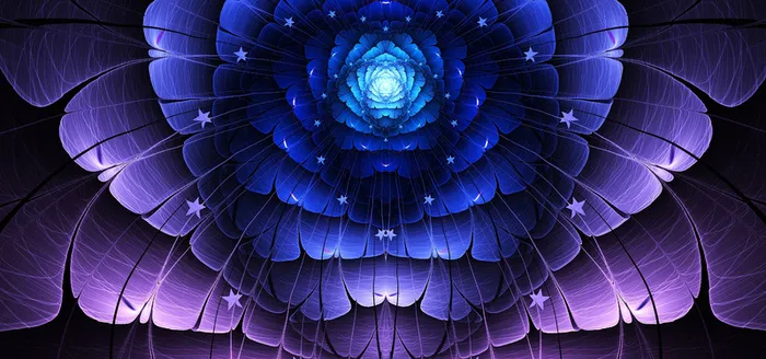 荧光蓝色花朵背景图高清