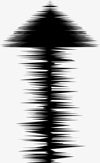 矢量黑色模糊动感箭头免抠