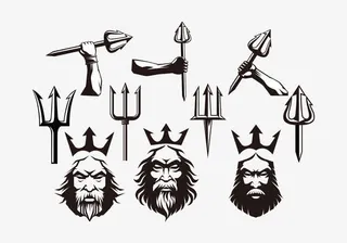 海王鱼叉头像免抠