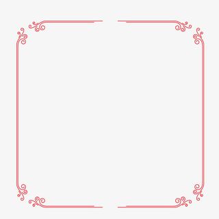 红色新年花纹矢量图免抠