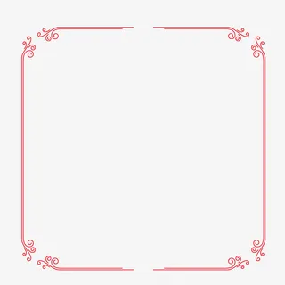 红色新年花纹矢量图免抠