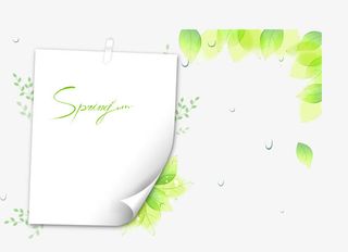 绿色花卉文本框矢量素材免抠