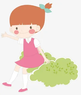 开心的女孩免抠