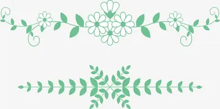 婚礼花藤标题框免抠