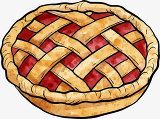 黄色卡通美味松饼免抠