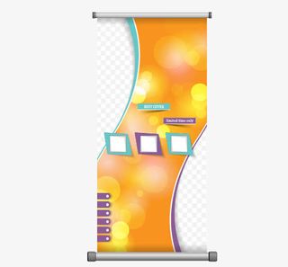 矢量创意易拉宝展架素材免抠