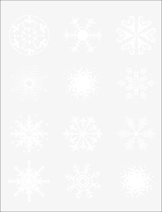 卡通花纹雪花装饰免抠