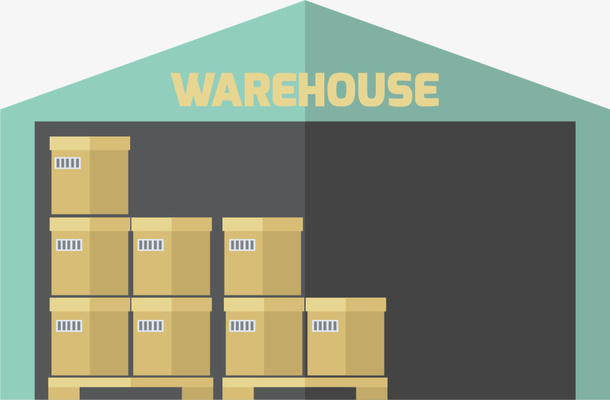 货物存放小型仓库免抠