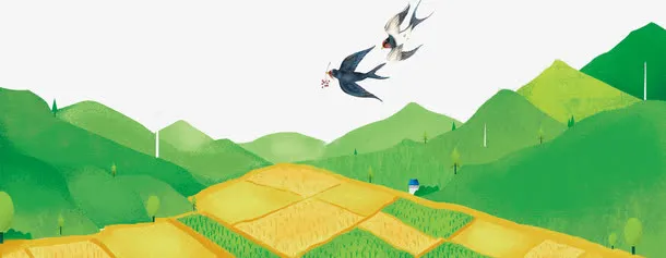 谷雨插画春天到了免抠
