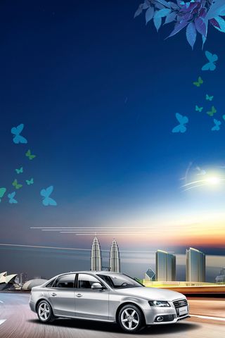 大气时尚汽车展会宣传广告海报背景素材高清