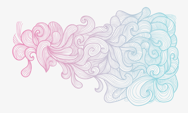 手绘渐变底纹矢量图免抠