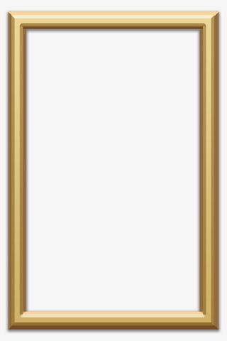 仿真立体金色相框免抠