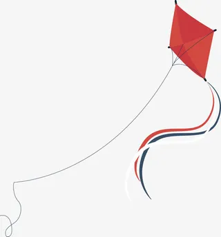 红色风筝免抠
