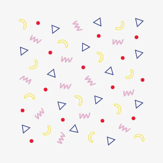 创意几何图形印花免抠