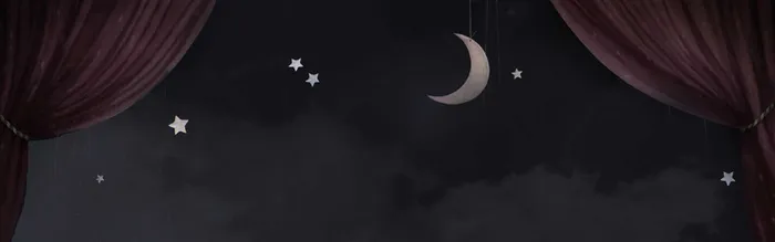 夜晚卡通月亮背景高清
