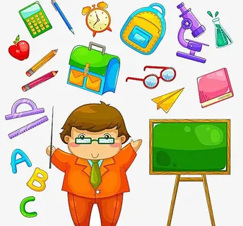 卡通学生用品图免抠