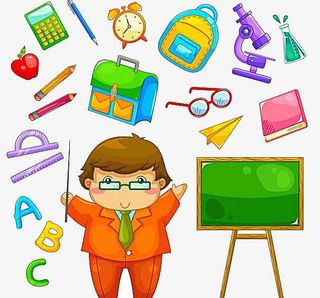 卡通学生用品图免抠