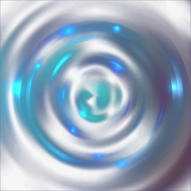 蓝色渐变光晕效果矢量免抠