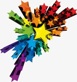 绚丽星星元素免抠