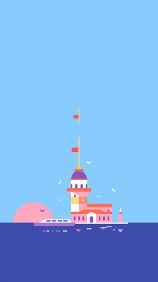 卡通城堡H5背景高清