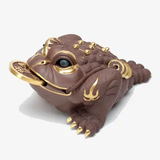 2017金蟾吐钱紫砂壶免抠