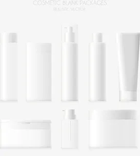 矢量手绘空白化妆品包装免抠