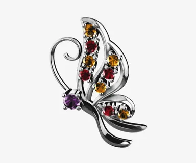 蝴蝶胸针实拍免抠