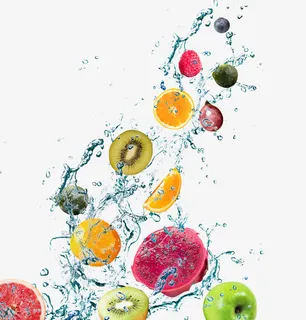 水中的水果免抠