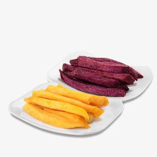 两碟子美味紫薯干产品图免抠免抠