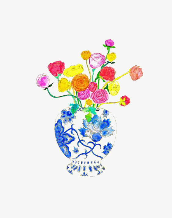 水彩花朵免抠