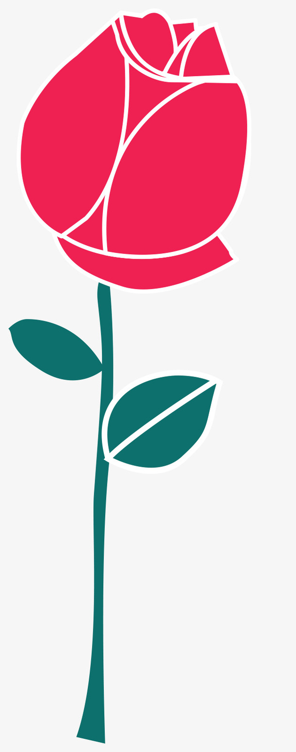 红色浪漫玫瑰花免抠