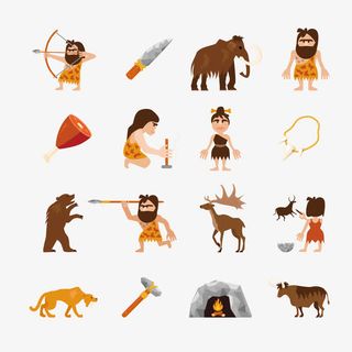 原始人生活免抠