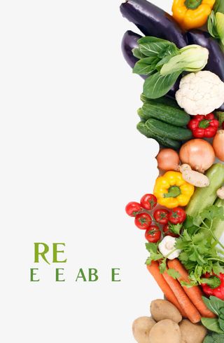 新鲜蔬菜展板设计免抠