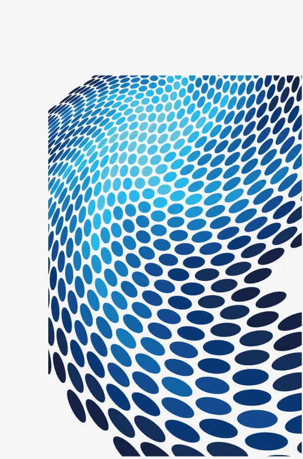 蓝色抽象圆点免抠