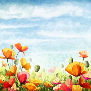 水彩花朵背景图高清