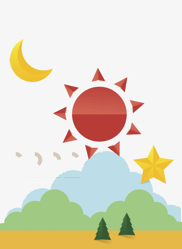 红色太阳免抠