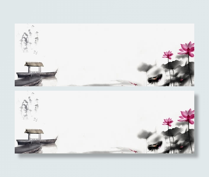 中国风水墨画免抠