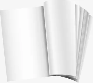 高清摄影白色的纸张页面免抠