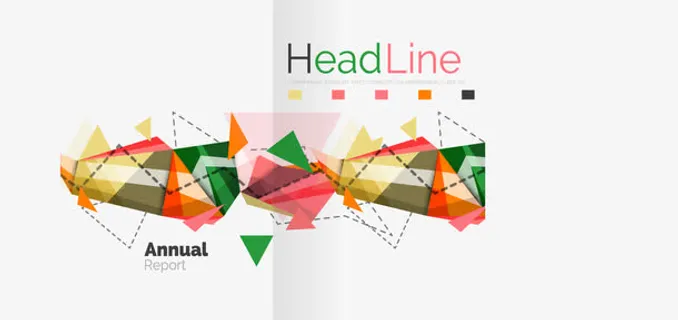 几何彩色块封面免抠