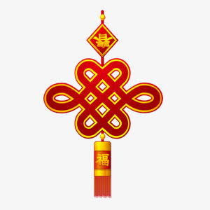 欢乐喜庆鸡年展板如意结免抠