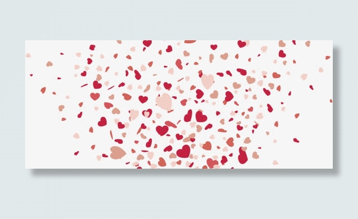 心型花瓣花礼装饰元素免抠