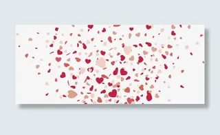 心型花瓣花礼装饰元素免抠