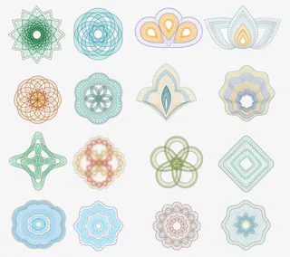 矢量现金券底纹素材免抠