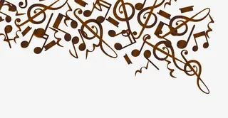 棕色音符免抠