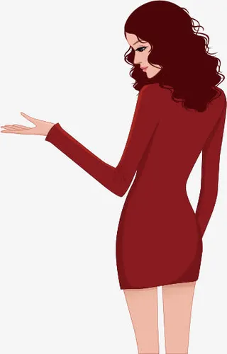 卡通美女矢量图免抠