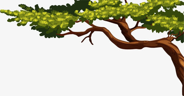 卡通树枝叶子免抠