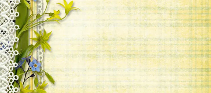 黄色蕾丝清新背景图高清