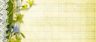 黄色蕾丝清新背景图高清