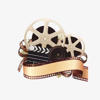 卡通复古场记牌和胶卷免抠